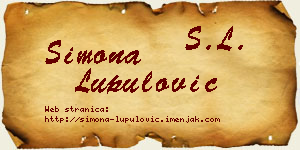 Simona Lupulović vizit kartica